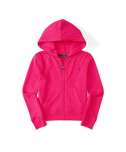 POLO RALPH LAUREN CHILDRENSWEAR（ポロ ラルフ ローレン チルドレンズウェア）の「コットンブレンド テリー フーディ（パーカー・キッズ・ネイビー/ピンク・4T/3T）」の3枚目の写真