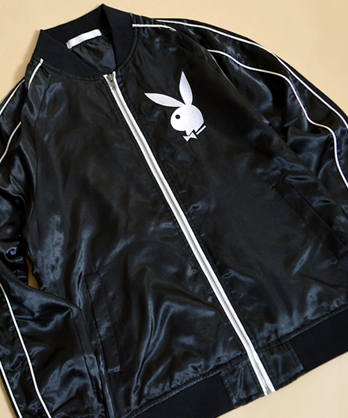 PLAYBOY（プレイボーイ）の「PLAYBOY/プレイボーイ サテン刺繍