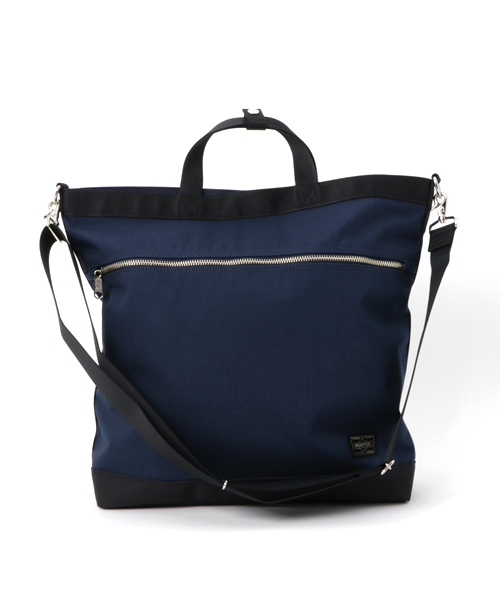HEAD PORTER(ヘッドポーター)の「SAVILLE/2WAY TOTE BAG(ショルダーバッグ・メンズ・ネイビー/グレー・ONE SIZE)」の2枚目の写真