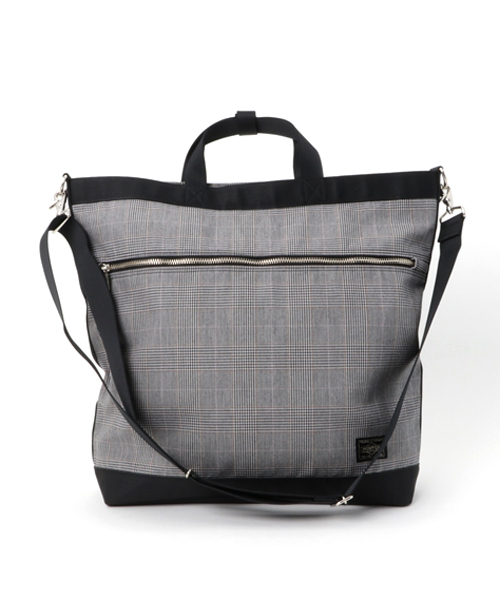 HEAD PORTER(ヘッドポーター)の「SAVILLE/2WAY TOTE BAG(ショルダーバッグ・メンズ・ネイビー/グレー・ONE SIZE)」の1枚目の写真