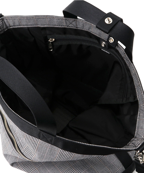 HEAD PORTER(ヘッドポーター)の「SAVILLE/2WAY TOTE BAG(ショルダーバッグ・メンズ・ネイビー/グレー・ONE SIZE)」の12枚目の写真