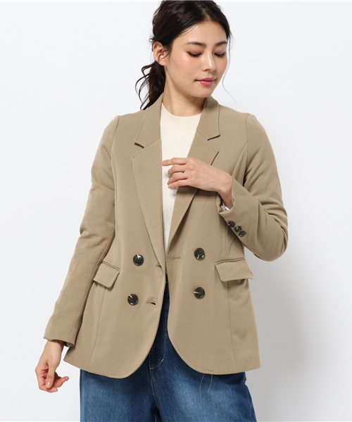 Pierrot（ピエロ）の「ダブルボタン テーラードジャケット（テーラードジャケット・レディース・ベージュ/イエロー系その他/キャメル/ピンク/ブラック・L/M）」の18枚目の写真