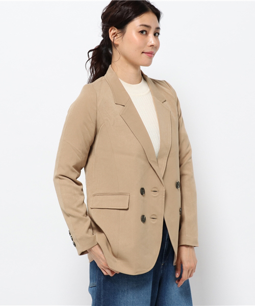 Pierrot（ピエロ）の「ダブルボタン テーラードジャケット（テーラードジャケット・レディース・ベージュ/イエロー系その他/キャメル/ピンク/ブラック・L/M）」の20枚目の写真