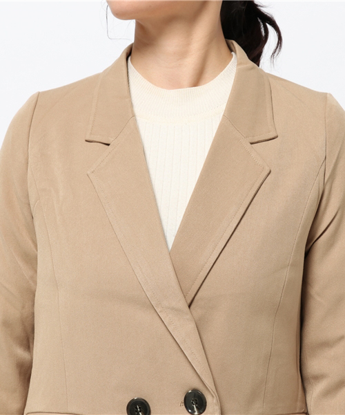 Pierrot（ピエロ）の「ダブルボタン テーラードジャケット（テーラードジャケット・レディース・ベージュ/イエロー系その他/キャメル/ピンク/ブラック・L/M）」の10枚目の写真