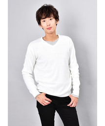 VIBGYOR Select/カシミアタッチVネックニット