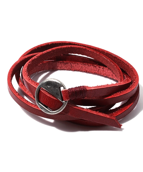 URBAN RESEARCH（アーバンリサーチ）の「DOORS レザーブレスレット（ブレスレット・メンズ・ブラック/ホワイト/ブラウン/レッド/オリーブ/チョコ・FREE）」の6枚目の写真