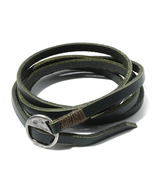 URBAN RESEARCH（アーバンリサーチ）の「DOORS レザーブレスレット（ブレスレット・メンズ・ブラック/ホワイト/ブラウン/レッド/オリーブ/チョコ・FREE）」の5枚目の写真