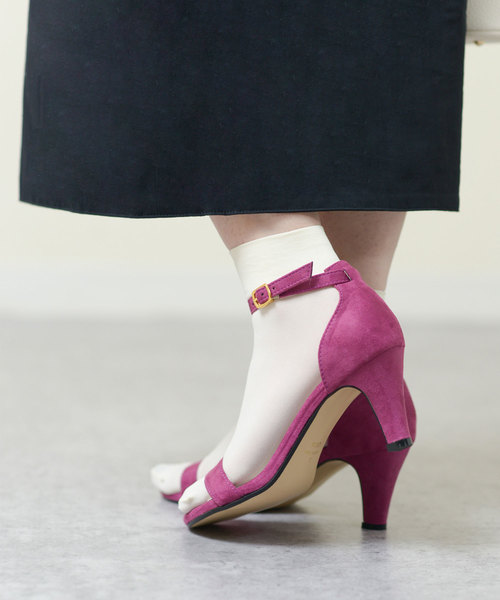 menue（メヌエ）の「7cmヒール アンクルストラップサンダル（サンダル・レディース・ブラック系その他2/その他/レッド系その他2/ブラック系その他/レッド/ダークグリーン/グレー/その他1/ベージュ/ダークブルー/パイソン/モカ/イエロー/グレー系その他/ピンクベージュ/ベージュ系その他/シルバー/ブラック/グレイッシュベージュ/ブラウン系その他/マジェンタ/ホワイト/シルバー系その他/ラベンダー・L/M/S/LL/3L/SS）」の18枚目の写真