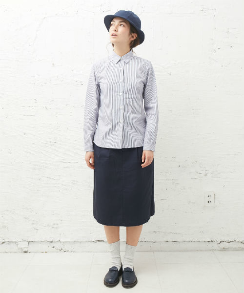 L&HARMONY（エルアンドハーモニー）の「[L&HARMONY / エルアンドハーモニー] ストライプギャザーシャツ（シャツ/ブラウス・レディース・ネイビー・FREE）」の12枚目の写真