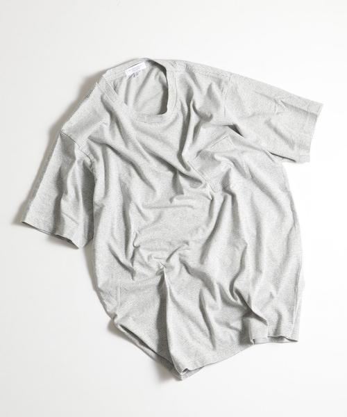 BEAUTY&YOUTH UNITED ARROWS(ビューティーアンドユースユナイテッドアローズ)の「BY ミジンボーダー クルーネック Tシャツ ◆(Tシャツ/カットソー・メンズ・ライトグレー/ライトブルー/ネイビー・LARGE/SMALL/MEDIUM/X-LARGE)」の1枚目の写真
