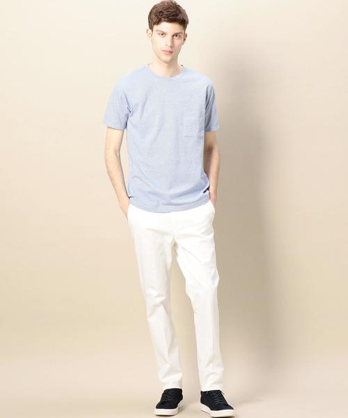 BEAUTY&YOUTH UNITED ARROWS(ビューティーアンドユースユナイテッドアローズ)の「BY ミジンボーダー クルーネック Tシャツ ◆(Tシャツ/カットソー・メンズ・ライトグレー/ライトブルー/ネイビー・LARGE/SMALL/MEDIUM/X-LARGE)」の8枚目の写真