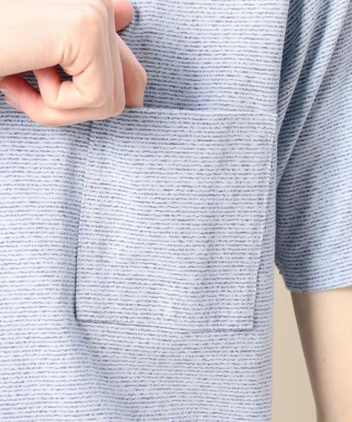 BEAUTY&YOUTH UNITED ARROWS(ビューティーアンドユースユナイテッドアローズ)の「BY ミジンボーダー クルーネック Tシャツ ◆(Tシャツ/カットソー・メンズ・ライトグレー/ライトブルー/ネイビー・LARGE/SMALL/MEDIUM/X-LARGE)」の13枚目の写真