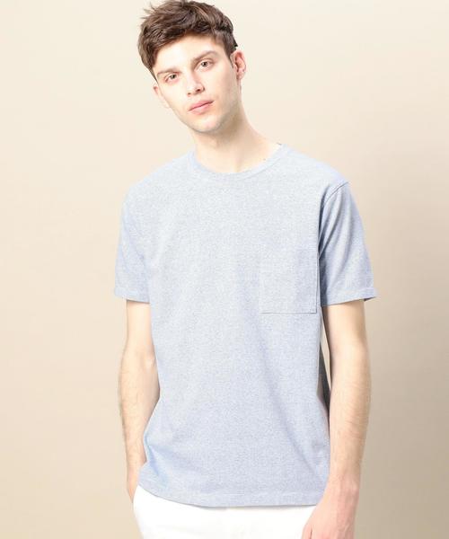 BEAUTY&YOUTH UNITED ARROWS(ビューティーアンドユースユナイテッドアローズ)の「BY ミジンボーダー クルーネック Tシャツ ◆(Tシャツ/カットソー・メンズ・ライトグレー/ライトブルー/ネイビー・LARGE/SMALL/MEDIUM/X-LARGE)」の4枚目の写真