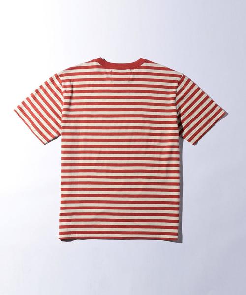 MHL.(エムエイチエル)の「<MHL.> 17 BORDER T/Tシャツ ◆(Tシャツ/カットソー・メンズ・ブラック/ワインレッド・LARGE/MEDIUM)」の3枚目の写真