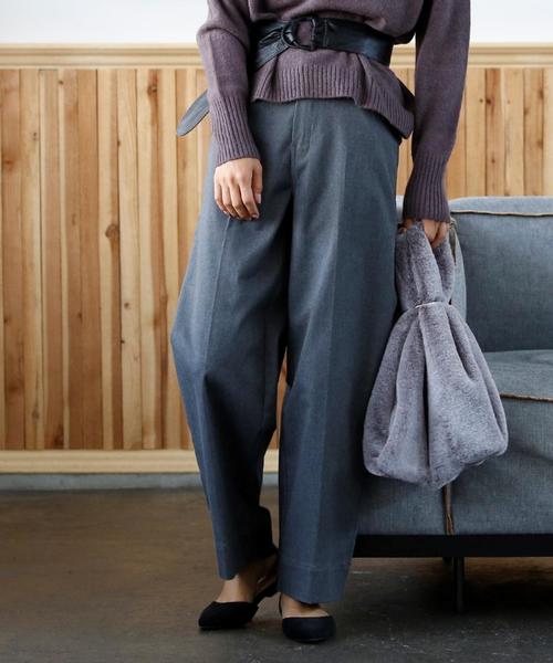 coen（コーエン）の「【『LEE』11月号掲載】Dickies別注ワイドパンツ（その他パンツ・レディース・グレー/ベージュ/ネイビー・MEDIUM/SMALL/LARGE）」の2枚目の写真