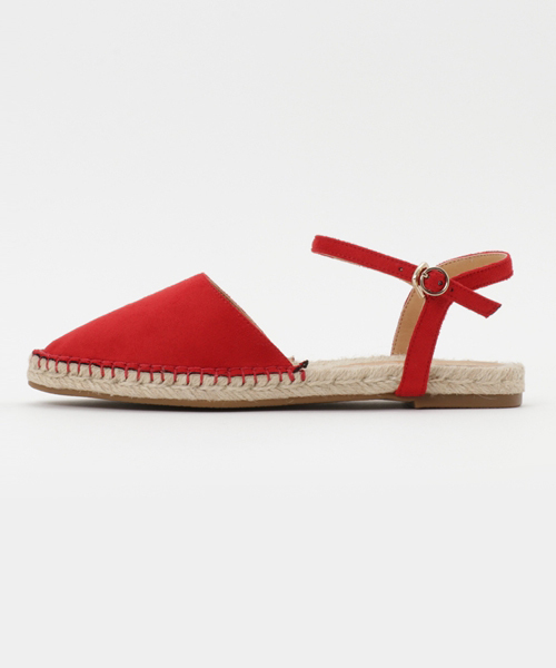 ROPE' PICNIC（ロペピクニック）の「アンクルストラップジュートフラット（サンダル・レディース・ブラック/ゴールド/レッド/シルバー・38/36/37）」の5枚目の写真