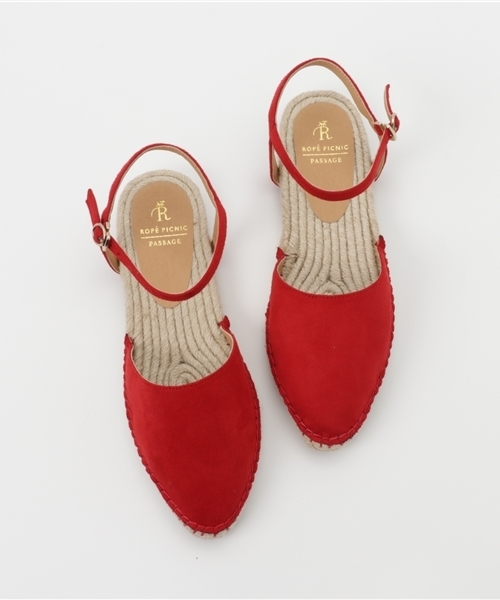 ROPE' PICNIC（ロペピクニック）の「アンクルストラップジュートフラット（サンダル・レディース・ブラック/ゴールド/レッド/シルバー・38/36/37）」の8枚目の写真