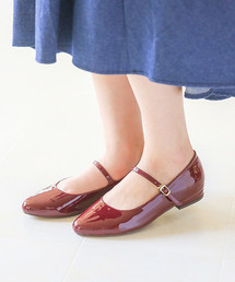 メリージェーン ストラップ ローヒール パンプス