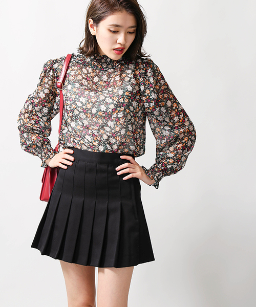 WEGO（ウィゴー）の「WEGO/プリーツミニスカート（スカート・レディース・ブラック/ダークグリーン/ワイン・SMALL/MEDIUM）」の2枚目の写真