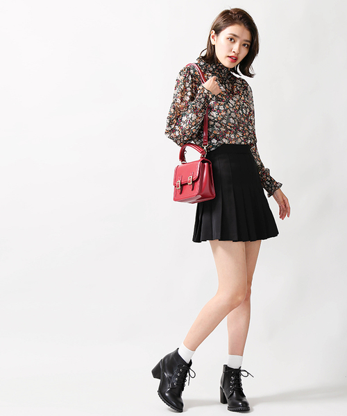 WEGO（ウィゴー）の「WEGO/プリーツミニスカート（スカート・レディース・ブラック/ダークグリーン/ワイン・SMALL/MEDIUM）」の11枚目の写真