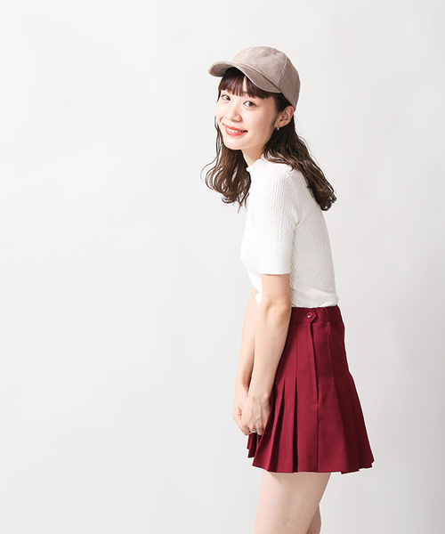 WEGO（ウィゴー）の「WEGO/プリーツミニスカート（スカート・レディース・ブラック/ダークグリーン/ワイン・SMALL/MEDIUM）」の15枚目の写真