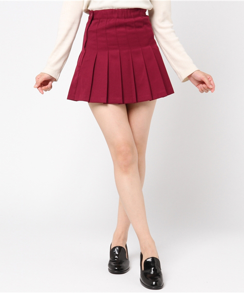 WEGO（ウィゴー）の「WEGO/プリーツミニスカート（スカート・レディース・ブラック/ダークグリーン/ワイン・SMALL/MEDIUM）」の19枚目の写真