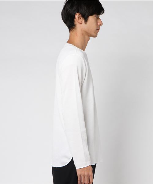 STUDIOUS（ステュディオス）の「【STUDIOUS】サーマルロンT（Tシャツ/カットソー・メンズ・ホワイト/ブラック/グレー・1/2/3）」の4枚目の写真