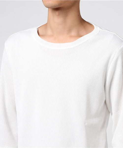 STUDIOUS（ステュディオス）の「【STUDIOUS】サーマルロンT（Tシャツ/カットソー・メンズ・ホワイト/ブラック/グレー・1/2/3）」の6枚目の写真