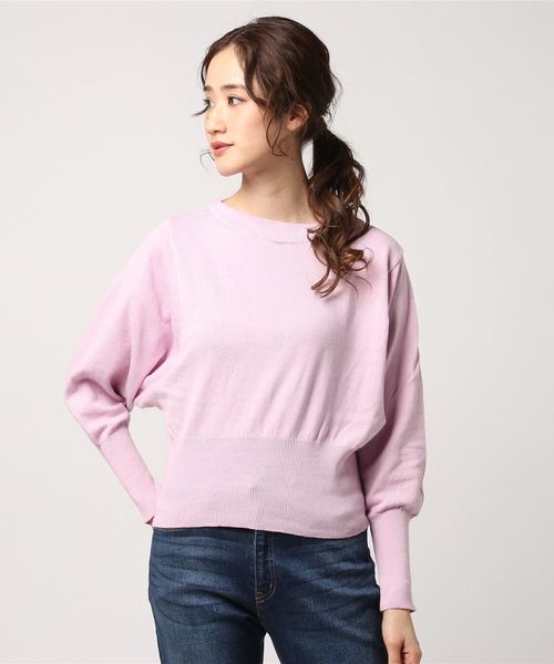 AMERICAN HOLIC(アメリカンホリック)の「・12col.ボートネックドルマンプルオーバー(ニット/セーター・レディース・ミント/ロイヤルブルー/オフホワイト/ライトグレー/ライトピンク/ブラック/レッド/ライトベージュ/レモンイエロー/ライトカーキ/サックスブルー/ネイビー・FREE)」の14枚目の写真