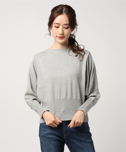 AMERICAN HOLIC(アメリカンホリック)の「・12col.ボートネックドルマンプルオーバー(ニット/セーター・レディース・ミント/ロイヤルブルー/オフホワイト/ライトグレー/ライトピンク/ブラック/レッド/ライトベージュ/レモンイエロー/ライトカーキ/サックスブルー/ネイビー・FREE)」の4枚目の写真