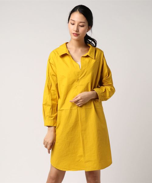 LBC（エルビーシー）の「タイプライタースキッパーワンピース          （ワンピース・レディース・ホワイト/イエロー/ベージュ・MEDIUM/LARGE）」の5枚目の写真