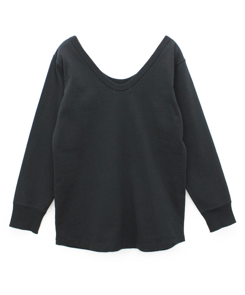 RNA-N（アールエヌエーエヌ）の「M0875 Uネック7分袖プルオーバー（Tシャツ/カットソー・レディース・オフホワイト/ブラック/グレー・MEDIUM）」の5枚目の写真