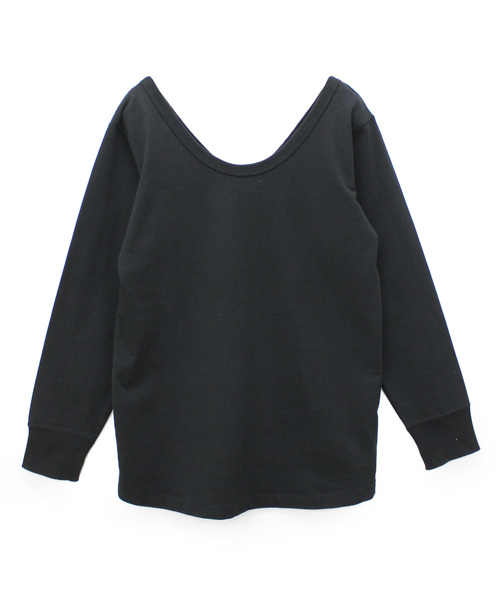 RNA-N（アールエヌエーエヌ）の「M0875 Uネック7分袖プルオーバー（Tシャツ/カットソー・レディース・オフホワイト/ブラック/グレー・MEDIUM）」の6枚目の写真