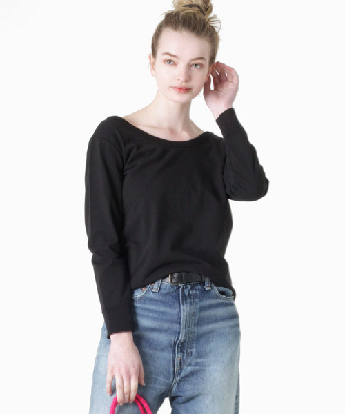 RNA-N（アールエヌエーエヌ）の「M0875 Uネック7分袖プルオーバー（Tシャツ/カットソー・レディース・オフホワイト/ブラック/グレー・MEDIUM）」の20枚目の写真