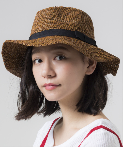 HVC(エイチブイシー)の「麦わら帽子(ハット・レディース・ブラウン/ベージュ・FREE)」の2枚目の写真