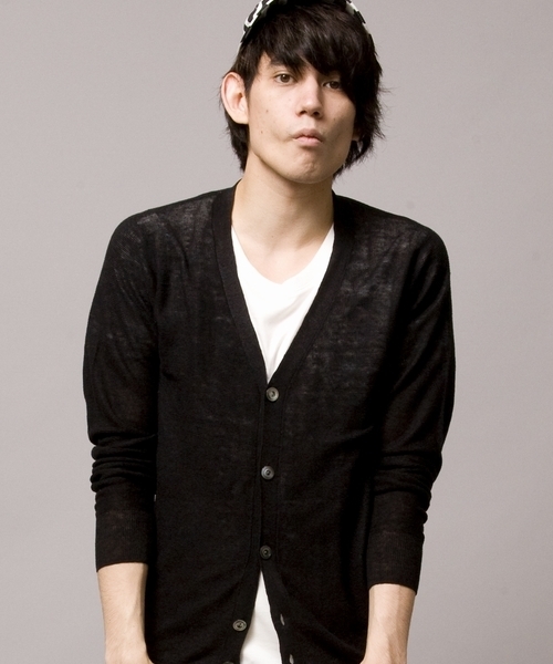 MONKEY TIME（モンキータイム）の「MT∴ カラーリネン Vネックカーディガン（カーディガン/ボレロ・メンズ・ケリー/ロイヤルブルー/マスタード/ブラック・SMALL/MEDIUM/LARGE）」の2枚目の写真