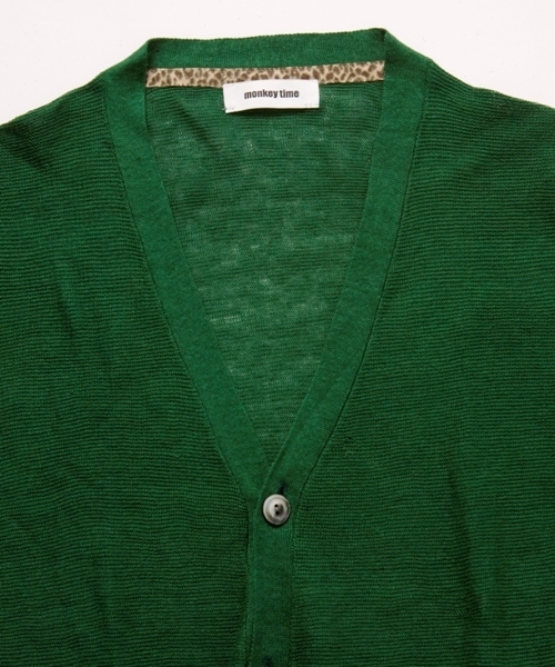 MONKEY TIME（モンキータイム）の「MT∴ カラーリネン Vネックカーディガン（カーディガン/ボレロ・メンズ・ケリー/ロイヤルブルー/マスタード/ブラック・SMALL/MEDIUM/LARGE）」の7枚目の写真