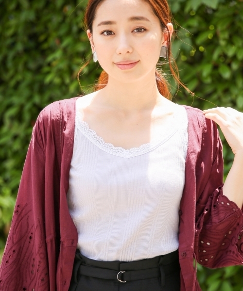 LEPSIM(レプシィム)の「レースツキワイドリブタンク2 795932(タンクトップ・レディース・ライトグレー/ブラック/オフホワイト・MEDIUM/LARGE)」の12枚目の写真
