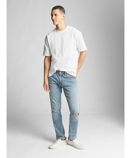 GAP(ギャップ)の「ライトウェイト スキニーフィットジーンズ(Gapflex)(デニムパンツ・メンズ・ライトインディゴブルー・28W 30L/29W 30L/30W 30L/31W 30L/31W 32L/32W 30L/32W 32L/33W 32L/34W 32L/36W 32L)」の3枚目の写真