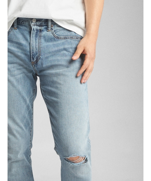 GAP(ギャップ)の「ライトウェイト スキニーフィットジーンズ(Gapflex)(デニムパンツ・メンズ・ライトインディゴブルー・28W 30L/29W 30L/30W 30L/31W 30L/31W 32L/32W 30L/32W 32L/33W 32L/34W 32L/36W 32L)」の4枚目の写真