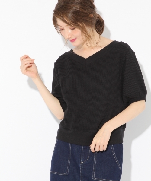 Heather（ヘザー）の「2WAYワッフルカーディガン 802959（カーディガン/ボレロ・レディース・ブラック/ブラウン/ホワイト・FREE）」の11枚目の写真