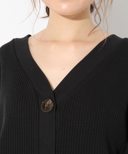 Heather（ヘザー）の「2WAYワッフルカーディガン 802959（カーディガン/ボレロ・レディース・ブラック/ブラウン/ホワイト・FREE）」の14枚目の写真