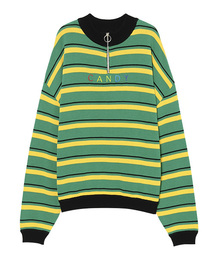 Candy Stripper | MULTI BORDER HALF ZIP ニット(ニット/セーター)