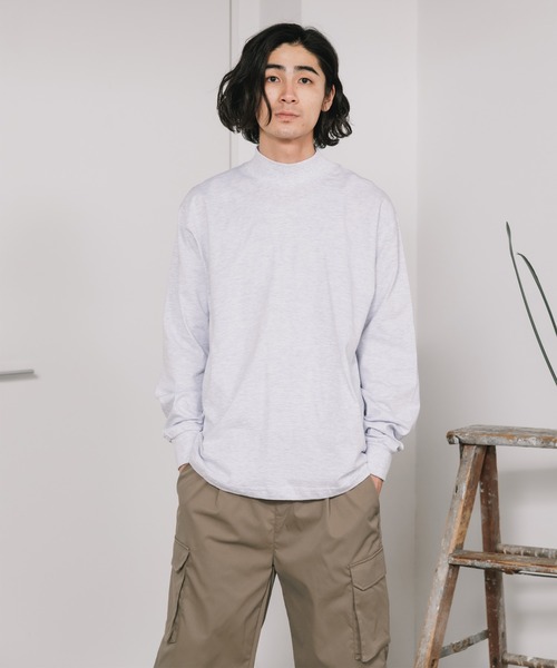 CAMBER（キャンバー）の「CAMBER/キャンバー FINEST MOCK TURTLE MADE IN USA #706 ロングスリーブカットソー モックネック（Tシャツ/カットソー・メンズ・ホワイト/ブラック/グレー/ネイビー/ナチュラル・M/L/XL）」の21枚目の写真