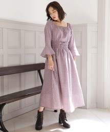 one after another NICE CLAUP | 【WEB STORE限定】チェックロングワンピース(ワンピース)