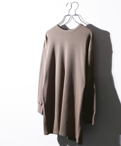 WEGO(ウィゴー)の「WEGO VINTAGE/ハニカムルーズチュニック(チュニック・レディース・ブラック/カーキ/アイボリー・FREE)」の1枚目の写真