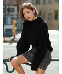 EMODA | バルキースリーブボトルネックニット(ニット/セーター)