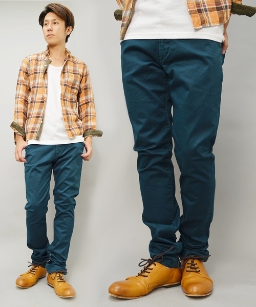 SHIPS JET BLUE(シップスジェットブルー)の「JB: カラージェギンス/スキニーパンツ(その他パンツ・メンズ・ブラック/グリーン/カーキ/ネイビー/レンガ・SMALL/MEDIUM/LARGE)」の4枚目の写真