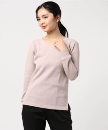 ネックが選べるワッフルロンT クルーネック Vネック 長袖 Tシャツ