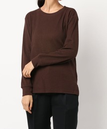 ネックが選べるワッフルロンT クルーネック Vネック 長袖 Tシャツ